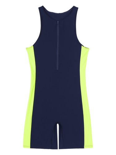 Herren Schwimmanzug Badeanzug Einteiler Ärmellos RushGuard Kurz Overall Bademode - Bild 42 von 51