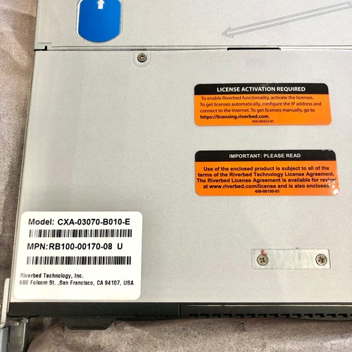 Riverbed SteelHead CX3070 Application Accelerator L License CXA-03070-B010-E - Picture 5 of 5