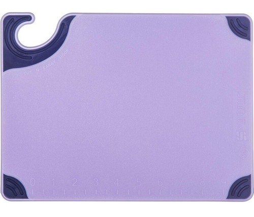 San Jamar Saf-T-Grip Plastic Cutting Board with Safety Hook, 9" x 12" x 0.375" - Picture 2 of 4