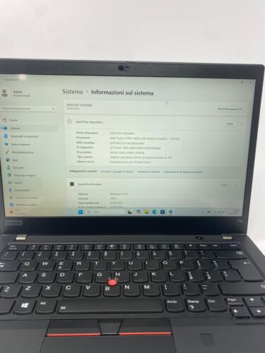 Lenovo THINKPAD T14 Gen 1 14 " FHD Tactile Rayzen 5 Pro 4650U 512GB 16GB W11P - Photo 2/5
