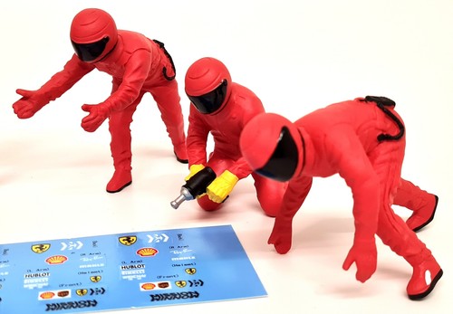 American Diorama 1/18 Ferrari F1 Pit Crew 7x Polyresin figure model display - Picture 7 of 7