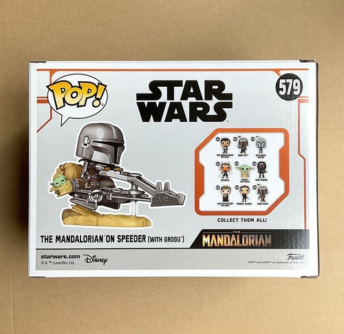 Funko Pop Star Wars The Mandalorian On Speeder With Grogu #579 + Free Protector - Picture 3 of 6