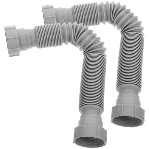 2 Pcs Drainage Connection Pipe Flexible Bathroom Sink Hose for Shampoo Bowl
