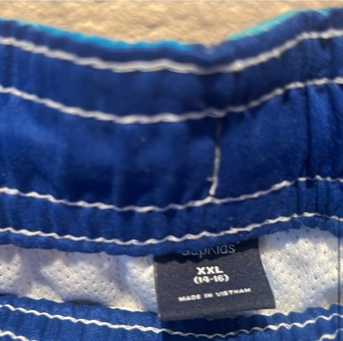 GAP Kids Boy’s Shark Swim Trunks Size XXL - Picture 5 of 9