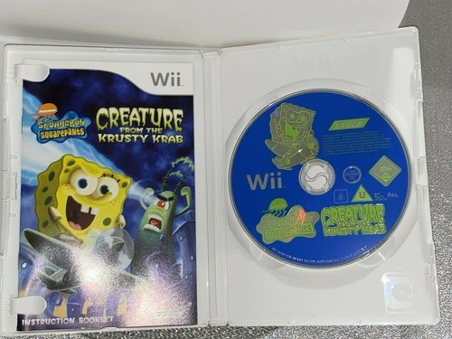 Spongebob Squarepants Krusty Krab Nintendo Wii Game Manuals AUS Release - Picture 1 of 3