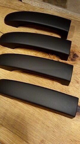 Nero Opaco Maniglia Cover Per Ranger 2012 - 2021 ABS Plastica Auto Adhesiv - Picture 7 of 7