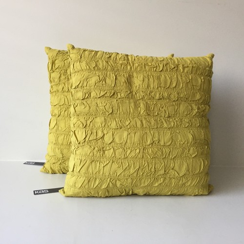 Coppia di cuscini decorativi di design KAS increspati 100% cotone 16 pollici Quadrato - Foto 11 di 12