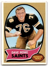 1970 Topps Fair Condition Dave Rowe New Orleans Saints #101