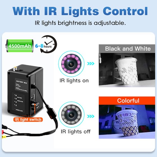 50M 9inch LCD 1000TVL Fish Finder IR Underwater Video Recording Fishing Camera - Picture 10 of 11