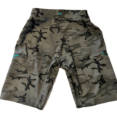 Zoic Shorts Womens Sz XL Navaeh Gray Camo Zip Pockets Stretch Adjustable Waist - Picture 2 of 7