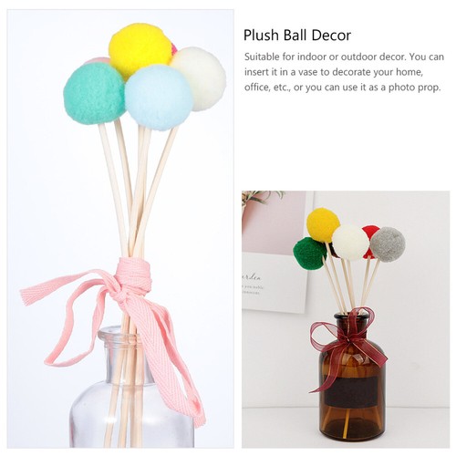 3 Bundles Plush Ball Ornaments Vase Adornments offres Photo Props Home Decoration