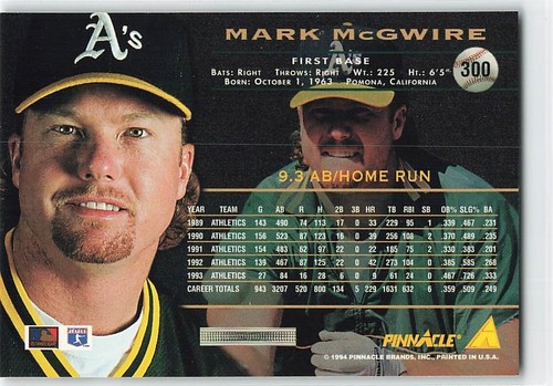 Mark McGwire MEGA SALE - You Pick - RC, Inserts, Base Set - Listing 1 of 3! - Picture 401 of 478