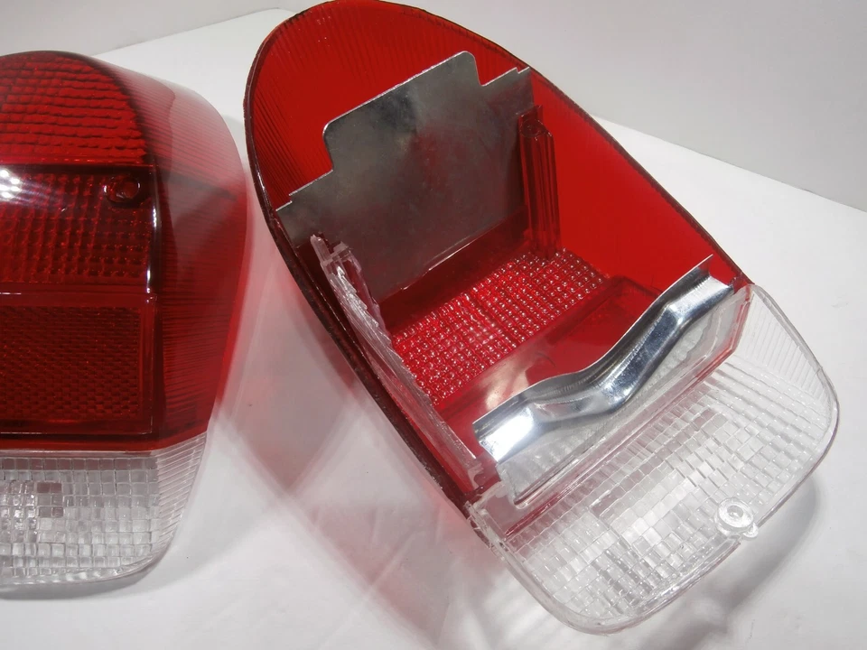 EURO TAIL LIGHT LENS SET LEFT & RIGHT PAIR VOLKSWAGEN T1 BUG BEETLE 1968-1970 - image 3 of 4