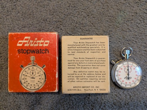 Vintage ARISTO APOLLO STOPWATCH 14 1/2 Made in Switzerland 7 jewels TIMER