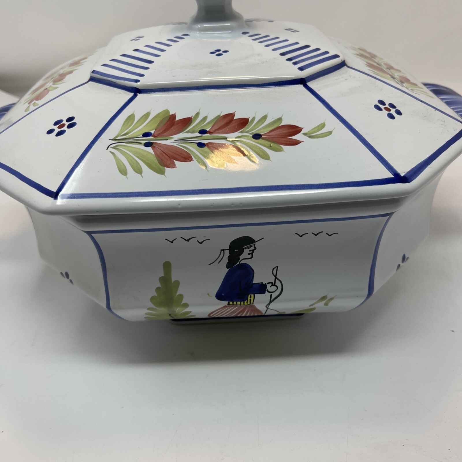 Vintage Henriot Quimper Large Covered Serving Dish eBay