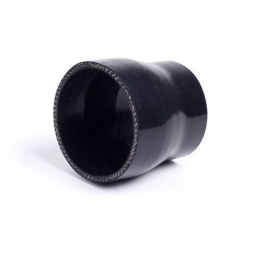 Acoplador reductor de silicona negro de 3,5" a 3" pulgadas tubo turbo con 2x abrazaderas de perno en T - Imagen 3 de 4