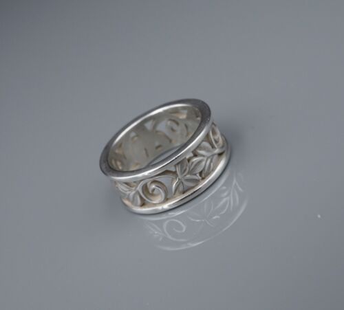 James Avery Abounding Vines Band Ring Sterling Silver Size 5 Rare Retired RS3600 - Picture 2 of 4