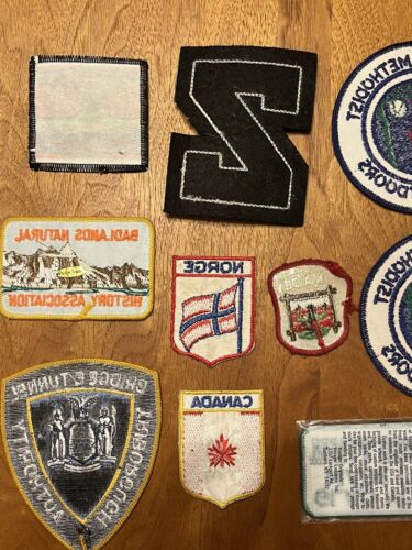 Lot of 10 Vintage Patches Travel Souvenirs Landmarks Country Letterman - Picture 10 of 11
