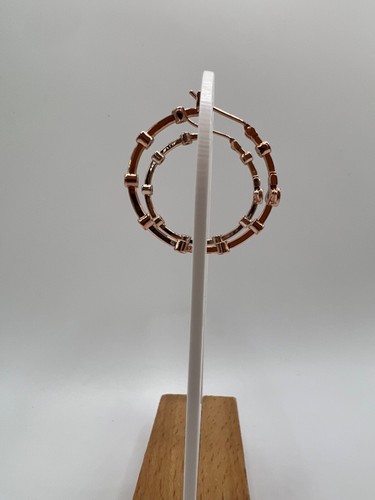 Vivienne Westwood Felicia Hoop Earrings In Rose Gold With Gift Packaging - Picture 11 of 12