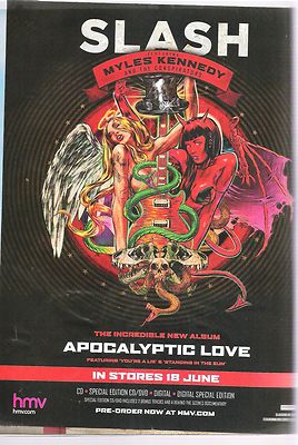 SLASH & Miles Kennedy Apocalyptic Love UK magazine ADVERT / Poster 11x8 inches