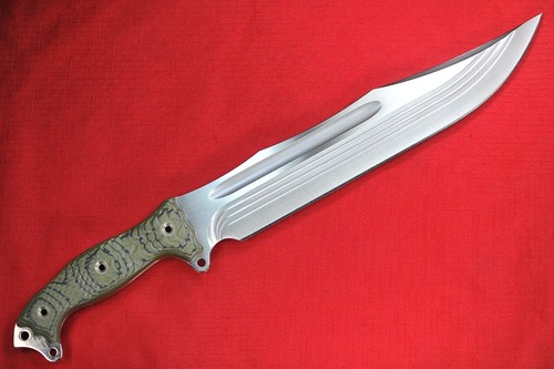Busse Custom Forsaken Mistress .25" Nuclear Option Comp Finish, Green/Black G10 - Picture 5 of 15