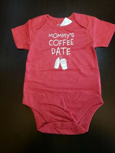 UNISEX INFANT TCP MOMMY'S COFFEE DATE RED SIZE 6-9 MONTHS BODYSUIT NWT - Picture 8 of 12