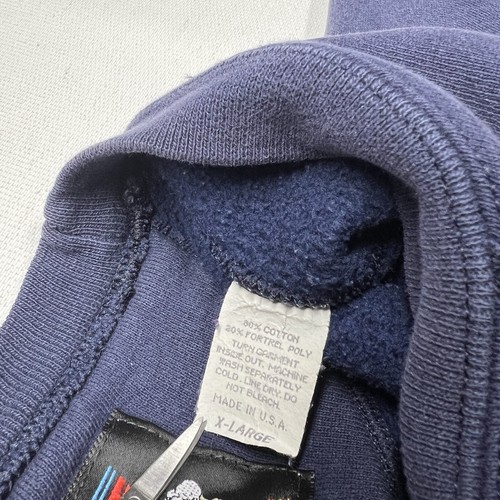 VTG Soffe Crewneck Mens XL Blue Heavy Cotton Sweatshirt Sweater Blank USA 90s - Picture 9 of 16