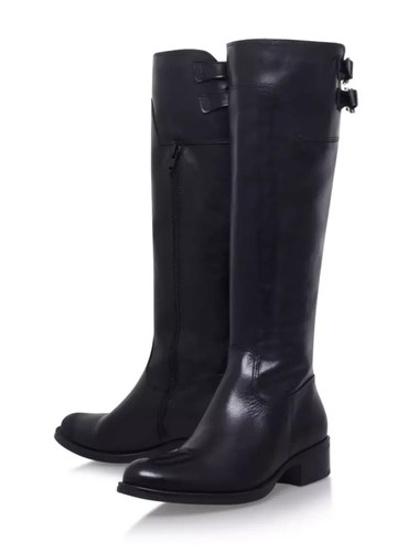 Carvela Kurt Geiger Weather Womens UK 3 EU 36 Black Leather Knee High Tall Boots - Picture 2 of 5