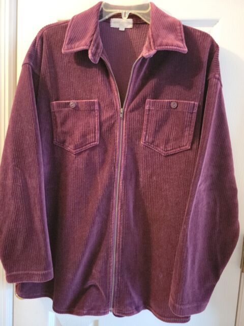 Jones New York Sport Petite Women's Purple Corduroy Jacket