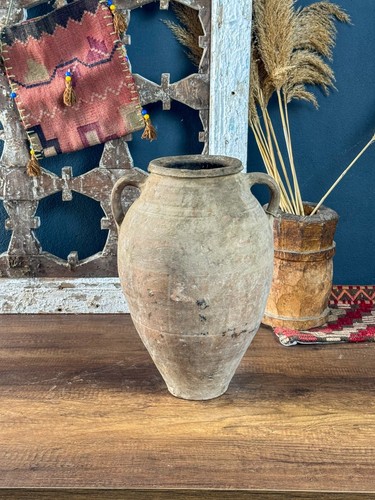 Vintage Terracotta Vase - Maximalist Victorian-Inspired Centerpiece B7....43X31