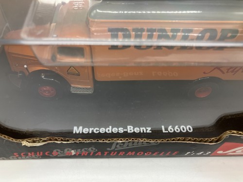 Camion Schuco 1:43 Mercedes Benz L 6600 d'epoca Dunlop IMBALLO ORIGINALE mai aperto #K252 - Foto 2 di 2