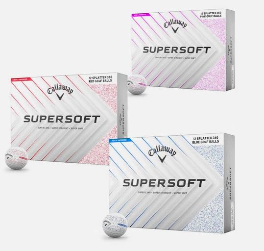 Callaway Supersoft Splatter 360 Golf Balls 2 Doz Pick Color Mix & Match