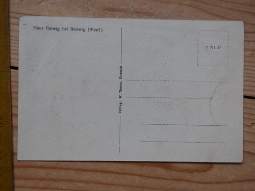 Haus Schloss Ostwig bei Bestwig, s-w-AK um 1930, ungelaufen - Imagen 2 de 2