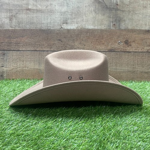 Herren Beige Kunstfilz Western Cowboy Hut Taco Form Texana Vaquero Sinaloa Beige - Bild 6 von 6