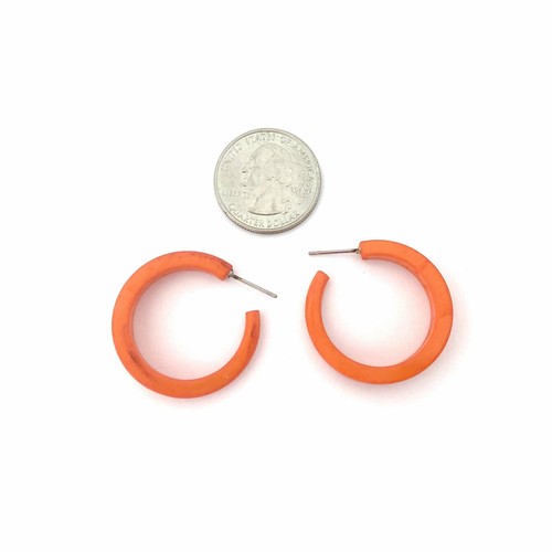Pendientes de aro de lola de onda naranja - Imagen 4 de 9