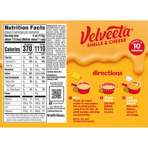 Shells and Cheese Original Macaroni and Cheese Dinner, 3 ct Pack, 12 oz Boxes - Picture 4 of 6
