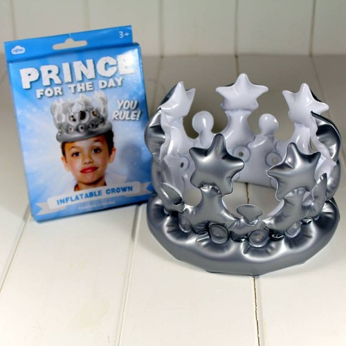 NPW Worldwide PRINCE For The Day Inflatable Crown W15003 Birthday YOU RULE! - Picture 1 of 2