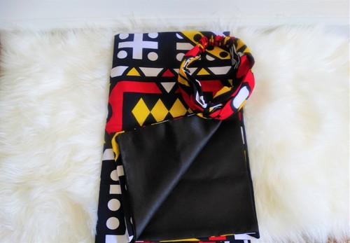 Large Handmade Satin Lined african head wraps and head band set for women - Picture 4 of 4