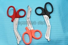 NEW 3 PARAMEDIC UTILITY BANDAGE TRAUMA EMT EMS SHEARS SCISSORS 5.5"-BLACK-OR-RED