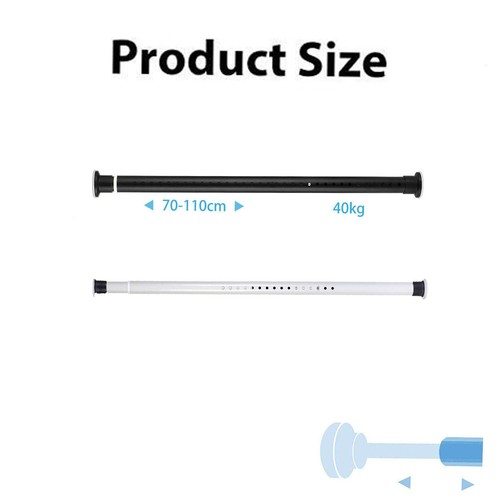 Telescopic Net Voile Tension Curtain Rail Pole Rod Rods Extendable Spring Loaded - Picture 13 of 19