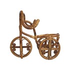 Vtg Bamboo Rattan Tricycle Plant Holder Stand Bicycle Bike Display Decorative