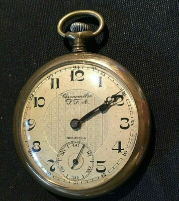Montre à Gousset Chronomètre Vintage - Mécanique Manuelle, Argentée, Années 1990, Occasion