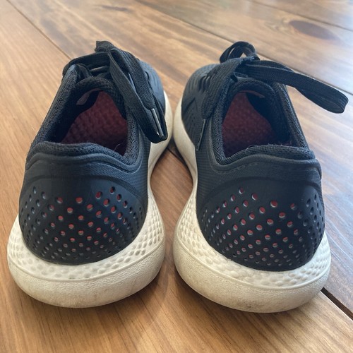 Zapatillas Crocs LiteRide Pacer Para Hombre 9 Blanco y Negro Con Cordones Envío Gratis - Imagen 5 de 8