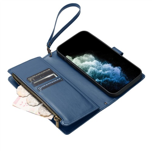 For Samsung Galaxy A72 A51 A04 Zipper Leather Flip Wallet Card Slot Case Cover - Picture 53 of 75