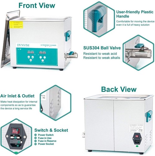 Ultrasonic Cleaner - DYNVIM 10L Ultrasonic Vinyl Record Cleaner - Picture 7 of 7