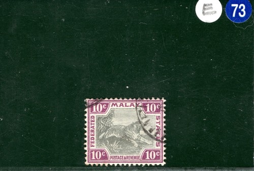 MALAYA FMS TIGER Stamp 10c CDS Used {samwells-covers} EBLUE73 - Picture 3 of 6
