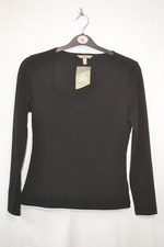 H&M women's black longsleeve top size M bnwt