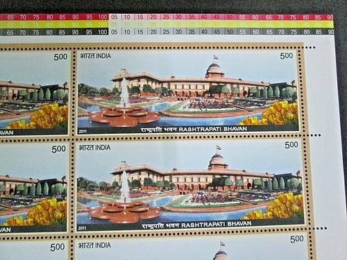 India "ARCHITECTURE ~ PRESIDENT'S HOUSE ~RASHTRAPATI BHAVAN" MNH Full Sheet 2011 - Picture 3 of 4