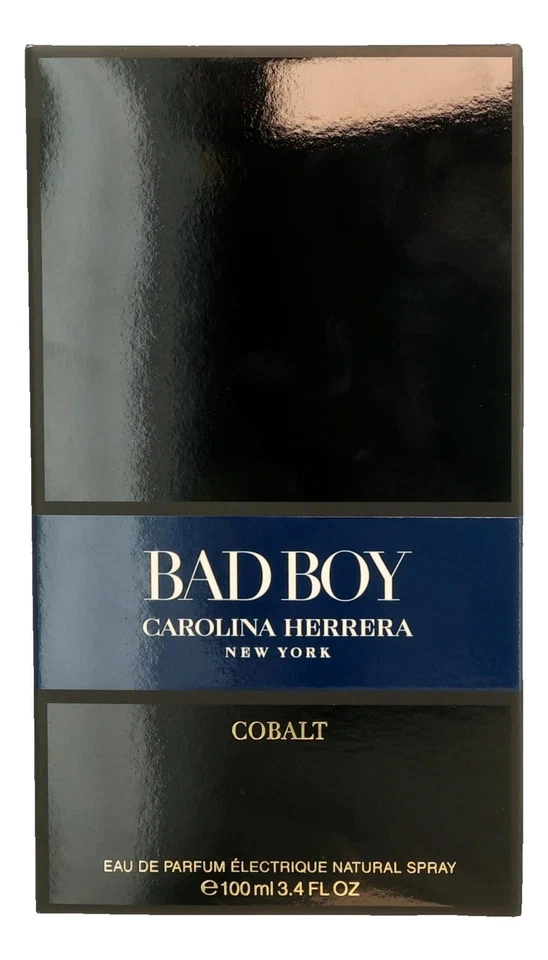 Bad Boy Cobalt por Carolina Herrera, 3,4 oz Eau de Parfum spray elétrico masculino - Imagem 3 de 4