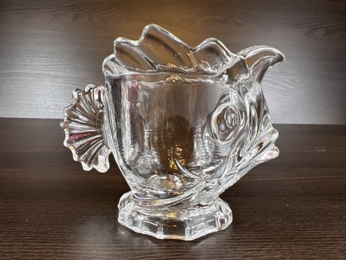 Vintage Fostoria Clear Glass Fish Creamer & Sugar Seafood Cocktail Cup - Picture 7 of 13